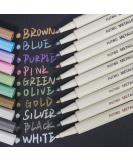 PuTwo Set of 10 Marker pens Coloured Pencils DIY for Photo Scrapbook Album use, Multicolor, 10 Count - Buy Online on SooperMarket.com