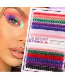 Uranian Colored Lashes Clusters - 280pcs DIY Eyelash Extensions 14mm & 16mm D Curl for Dramatic Looks - Ship Worldwide - Buy Online on SooperMarket.com