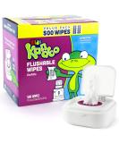 Kandoo Flushable Wipes for Baby and Kids, Unscented for Sensitive Skin, Hypoallergenic Potty Training Wet Cleansing Cloths, 50 Count, 10 Pack + Tub - Buy Online on SooperMarket.com