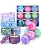 Bath Bombs Gift Set for Women, 5 Color Large Bubble Bathbombs Essential Oil with 4pcs Scented Candles, Fizzy Spa for Moisturizing Skin, Idea Valentine's Day, Birthday Gifts for Friends Mom Love 5+4 Bath Bombs Gift Set - Buy Online on SooperMarket.com