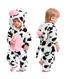 COOKY.D Unisex Winter Hooded Romper Jumpsuit | 2-36 Months | Cow Design - Buy Online on SooperMarket.com