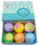 Bath Bombs Ultra Lux Gift Set - 6 XXL Fizzies with Natural Dead Sea Salt Cocoa and Shea Essential Oils - Best Gift Idea for Birthday, Mom, Girl, Him, Kids - Add to Bath Basket - Buy Online on SooperMarket.com