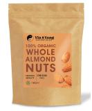 Organic Almonds 1kg Whole Raw 100% Natural by Yin & Yang Superfoods. Premium Quality High in Fibre Source of Protein Vegan Contains Antioxidants Certified Organic Sourced in Italy - Buy Online on SooperMarket.com