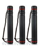 FVIEXE 3PCS Poster Tube for Blueprint Artwork Art Document Tube Carrying Case Telescoping Storage Tube with Adjustable Carrying Strap for Drawing Drafting Map Scroll Expandable 17.5 to 28 Inch Black - Buy Online on SooperMarket.com