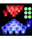 Six Senses Media The Dark Beer Pong Set,Beer Pong Party Cup Set, LED Beer Pong Cups and Glow-in-The-Dark Balls,22 Set - Buy Online on SooperMarket.com