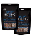 The Biltong Man | Tasty Traditional Dro wors Sticks | High Protein Beef Snack | Keto-friendly South African Dried Beef Sausage 1 Kilogram (2 x 500 Gram Packs) 1 kg (Pack of 1) - Buy Online on SooperMarket.com