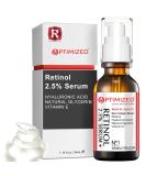 Retinol Serum 2.5% with Hyaluronic Acid Glycerin Vitamin E - Reduce Wrinkles Fine Lines Even Skin Tone Sun Spots Age Spots - Boost Collagen Production 1 fl oz - OPTIMIZED LAB Guaranteed - Buy Online on SooperMarket.com