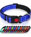 Taglory dog collar soft padded neoprene nylon dog collar for medium dogs adjustable and reflective for training dark blue M (1 -pack) dark blue - Buy Online on SooperMarket.com