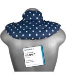 Neck pillow with stand-up collar stars-blue - cherry stone pillow - neck pillow heat pad - a very cozy neck warmer cherry stones - Buy Online on SooperMarket.com