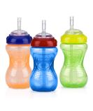 Nuby No Spill FlexStraw Cups 12+Months Neutral 3 Pack 10 oz (300 ml) Each - Buy Online on SooperMarket.com
