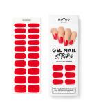 MOYOU LONDON Semi Cured Gel Nail Wraps 20 Pcs Gel Nail Polish Strips for Salon-Quality Manicure Set with Nail File & Wooden Cuticle Stick (UV/LED Lamp Required) - Red Ridding Hood - Buy Online on SooperMarket.com