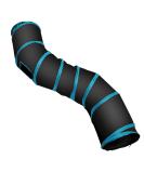PetLike S-Way Cat Tunnel: Collapsible Interactive Hideaway Toy with Ball - Black - Buy Online on SooperMarket.com