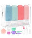 Etopgo 17 Pack Travel Bottles for Toiletries TSA Approved Leak Proof Silicone Squeezable Containers Travel Accessories for Conditioner Shampoo Lotion & Body Wash - Buy Online on SooperMarket.com