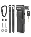 High-Security Folding Palace Bicycle Lock - Hardened Steel 6 Joints Includes 2 Keys & Key Ring - Perfect for Bikes & MTBs Black - Buy Online on SooperMarket.com