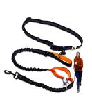 Premium Elastic-Free Jogging Leash for Large Dogs | 120-170 cm Adjustable | Orange | Comfortable Belly Belt & Removable Soft Loops - Buy Online on SooperMarket.com