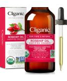 Cliganic USDA Organic Rosehip Seed Oil for Face, 100% Pure | Natural Cold Pressed Unrefined Non-GMO | Carrier Oil for Skin, Hair & Nails - Buy Online on SooperMarket.com