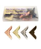 CATOSUM JSM 80-PCS Metal Book Corners  Corner Protector  Iron Decorative for Scrapbook Photo Album Diary Cover Menus Folder(Gold  Silver  Rose Gold  Antique Bronze) - Buy Online on SooperMarket.com