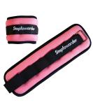 Steppofard weight cuffs foot/wrist weight fitness set 0.3kg to 1.0kg 1 pair for legs and arms weight for fitness movement running jogging gym aerobic 2 * 0.5kg - pink - Buy Online on SooperMarket.com
