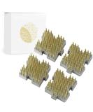 Wazakura 4PCS Mini Ikebana Kenzan Flower Frog Set - Made in Japan, Japanese Floral Arranging Pin Holder - Brass, 1.25x1.18 (32mmx30mm) - Buy Online on SooperMarket.com