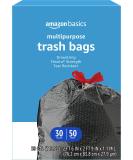 Amazon Basics Flextra 30 Gallon Drawstring Trash Bags - 50 Count - Buy Online on SooperMarket.com