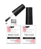 Makartt No Wipe Base and Top Coat Kit 2pcs 10ml Soak Off Nail Gel Base Top Coat Polish Manicure Pedicure Set - Buy Online on SooperMarket.com