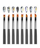 Premium HanyoSheng 8-Piece Nail Art Brush Set - Floral & Gradient Designs for Professional DIY Nail Art - Buy Online on SooperMarket.com
