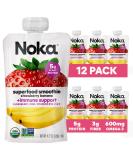Noka Superfood Fruit Smoothie - Strawberry Banana - 4.22 Oz. - Pack of 12 - Buy Online on SooperMarket.com