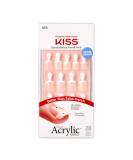 KISS Salon Acrylic French Nail Manicure Set, Petite Length, Square,  Crush Hour, Nail Kit Includes Pink Gel Nail Glue (Net Wt. 2 g / 0.07oz.), Mini File, Manicure Stick, and 28 Fake Nails - Buy Online on SooperMarket.com
