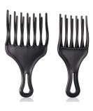 2pc Afro Comb Set - Large & Small Plastic Hair Pick for Detangling, Braid, and Styling - for Women & Men - Buy Online on SooperMarket.com