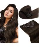 Buy Laavoo Real Hair Extensions Clip-In | Light Brown & Ash Brown | 20 Inch 105g 7pcs | Natural Look - Buy Online on SooperMarket.com