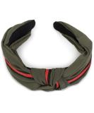 styleBREAKER Olive Retro Headband for Women - Knotted Decorative Stripes Hairband | Trendy Hair Accessories 04026018 - Buy Online on SooperMarket.com