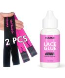 Doahair Lace Glue for Wigs, Wig Glue for Front Lace Wig Waterproof Super Hold Hair Glue for Weave, Invisible Hair Bonding Glue Extreme Hold for Hair Systems (1.3oz Lace Glue+2 Pcs Melting Bands) - Buy Online on SooperMarket.com