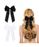 2 Pack Bow Hair Clips Pink Hair Bows for Women Girls Large Bow Clips Hair Barrette Hair Accessories(Black White) - Buy Online on SooperMarket.com