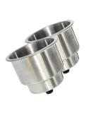 Yuanhe 2pcs Stainless Steel Cup Drink Holder with Drain for Marine Boat RV Camper - Buy Online on SooperMarket.com