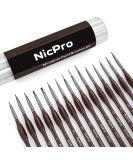 Nicpro Micro Detail Paint Brush Set 15 Small Professional Artist Miniature Fine Detail Brushes for Art Watercolor Oil Acrylic Craft Models Rock Painting Citadel & Paint by Number -Come with Holder Brown - Buy Online on SooperMarket.com