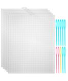 5 Pieces 7 Count Plastic Mesh Canvas Sheets for Embroidery with Needles - 10.2 x 13.2 inch - Ideal for Crafting, Knitting, and Crochet Projects - Buy Online on SooperMarket.com