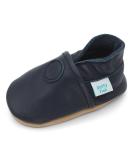 Dotty Fish Soft Leather Toddler Shoes for Boys | Non-Slip Suede Soles | Smart Navy | 0-6 Months to 4-5 Years - Buy Online on SooperMarket.com
