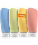 Travely travel bottles for filling (4x 100ml) Travel essentials hand luggage Suitable I shampoo bottles for filling out and colorful travel set travel Bottles travel size 4 travel bottles - Buy Online on SooperMarket.com