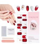 EBANKU Christmas Glitter Gel Nail Strips - Long Lasting & Waterproof Full Nail Wraps with Nail File, Wipes & Sealing - UV/LED Lamp Required (SDTRK18) - Buy Online on SooperMarket.com
