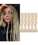 Tess Braids Extensions - 60 cm Jumbo Kanecalon Hair 5 Pack Light Blonde #613 for Box Braids - Buy Online on SooperMarket.com