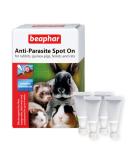 Beaphar Anti-Parasite Spot-On for Small Pets - For Rabbits, Guinea Pigs, Ferrets, & Rats Over 300g - Vet-Strength Treatment for Lice, Fleas, Mice, & Roundworms - 4 Pipettes (Pack of 1) - Buy Online on SooperMarket.com