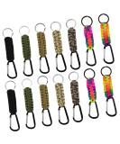12 Premium Paracord Keychains - Braided Key Rings & Outdoor Accessories with Carabiner - Perfect for Camping & Personalization - Buy Online on SooperMarket.com