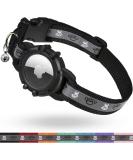 Airtag cat neck band jiarui reflective Air day cat neck band GPS cat neck band with adjustable and bell integrated Apple Air day cats collar suitable for cats puppies S 9-13 inch (23-33cm) black - Buy Online on SooperMarket.com