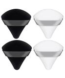 4 Pcs Powder Puff Makeup Puff Triangle Powder Puff Soft Powder Sponge Reusable Makeup Triangle Sponges with Strap for Loose Powder Body Cosmetic Foundation Wet Dry Makeup Tool Black and White black+white - Buy Online on SooperMarket.com
