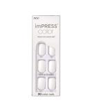 KISS IMPRING COLOR FROSTING with PureFit technology colored manicure contains cleaning pad mini file manica straps and 30 artificial nails frosting 1 piece (1 Pack) - Buy Online on SooperMarket.com