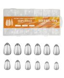 Short Nail Tips - 600PCS Half Matte Soft Gel Nail Tips Full Cover False Nails Tips Clear Acrylic Fake Nails Tips for Press On Nails Short 12 Size 600 PCS (600-Short-A) A Short - Buy Online on SooperMarket.com
