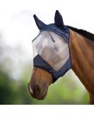 Harrison Howard CareMaster Horse Fly Mask Half Face with Ears Black/Silver Retro Small Pony Pony (Small) Black/Silver - Buy Online on SooperMarket.com