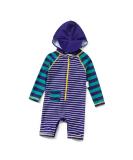 BONVERANO Baby Boys Swimsuit | UPF 50+ Full-Zip Hoodie One Piece Swimwear | 3-6 Months Stripe - Buy Online on SooperMarket.com