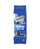 Buy Gillette Blue3 Disposable Razors Men's Football Edition - 8 Pack | International Shipping Available - Buy Online on SooperMarket.com