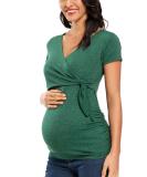 Love2Mi Women Maternity Long Sleeve V-Neck Breastfeeding Top - Cute Maternity Clothes - Hunterbr - Buy Online on SooperMarket.com